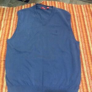 Izod Men's V-Neck Sweater Vest‎ - Navy Blue